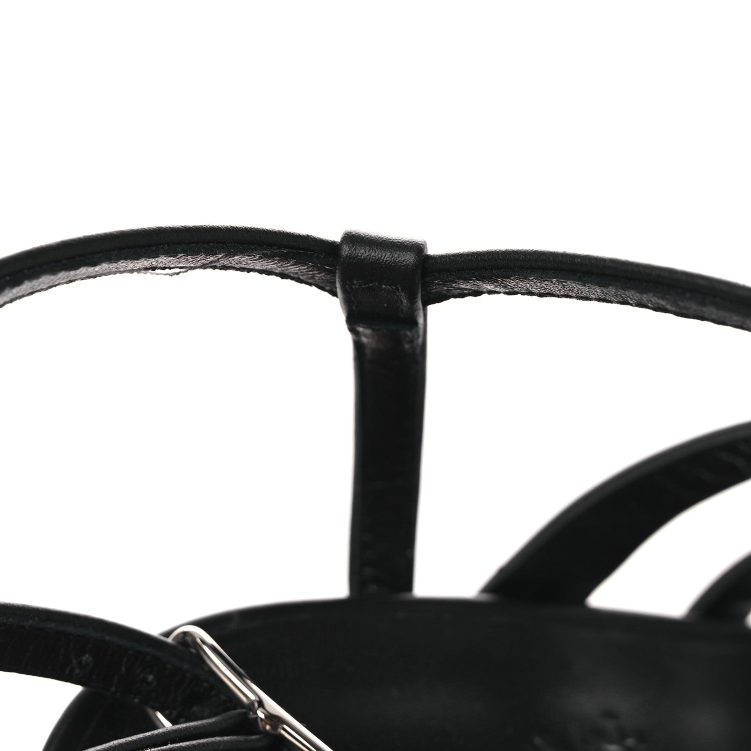 Calfskin Klara 100 Wedge Sandals 35 Black Natural