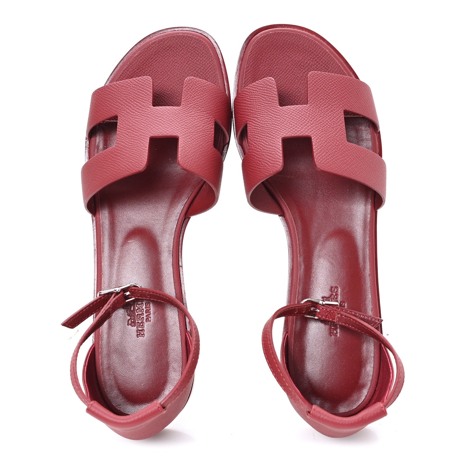 Epsom Santorini Sandals 38 Rouge H