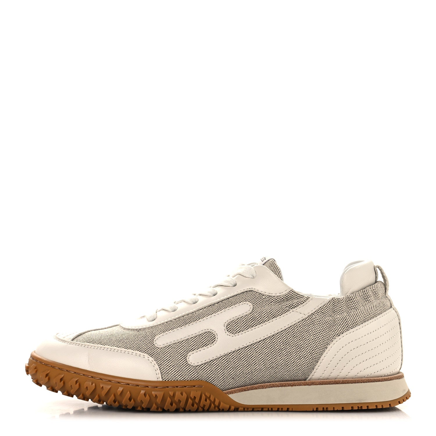 H Canvas Nappa Jet Sneakers 38.5 White Prunoir