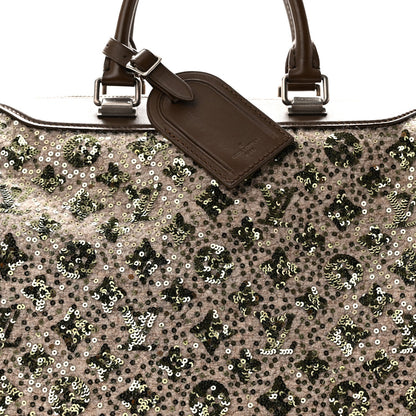 Sequin Monogram Sunshine Express Speedy Kaki