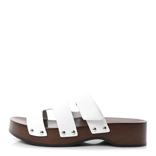 Calfskin Womens Kos Clog White