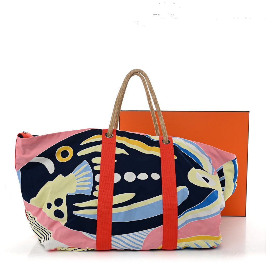 Cotton Traffic Jam Beach Bag Marine Rose