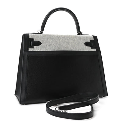 Berline Toile Swift Kelly Sellier 32 Black Ecru