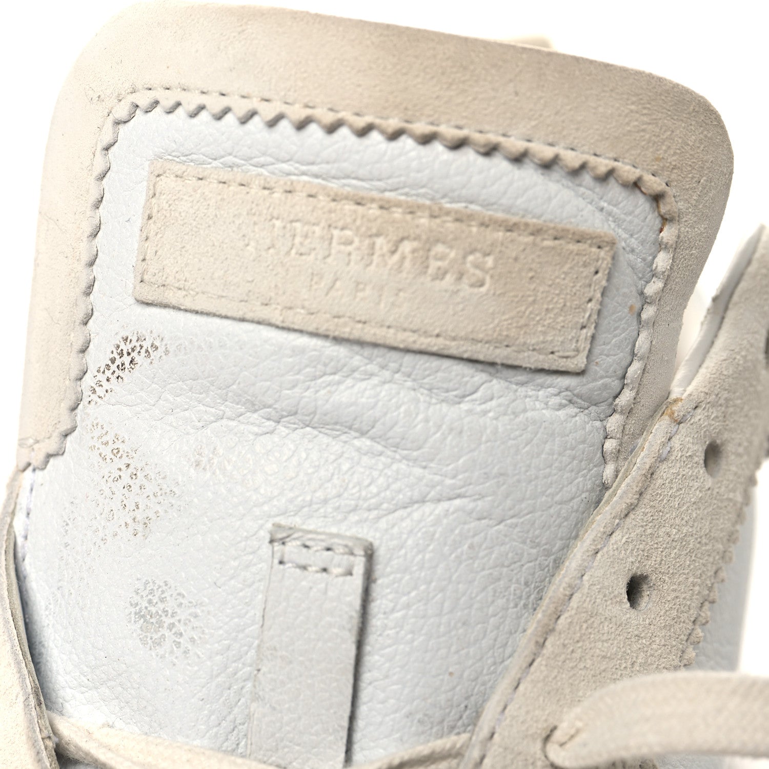 Calfskin Suede Goatskin Bouncing Sneakers 39 White