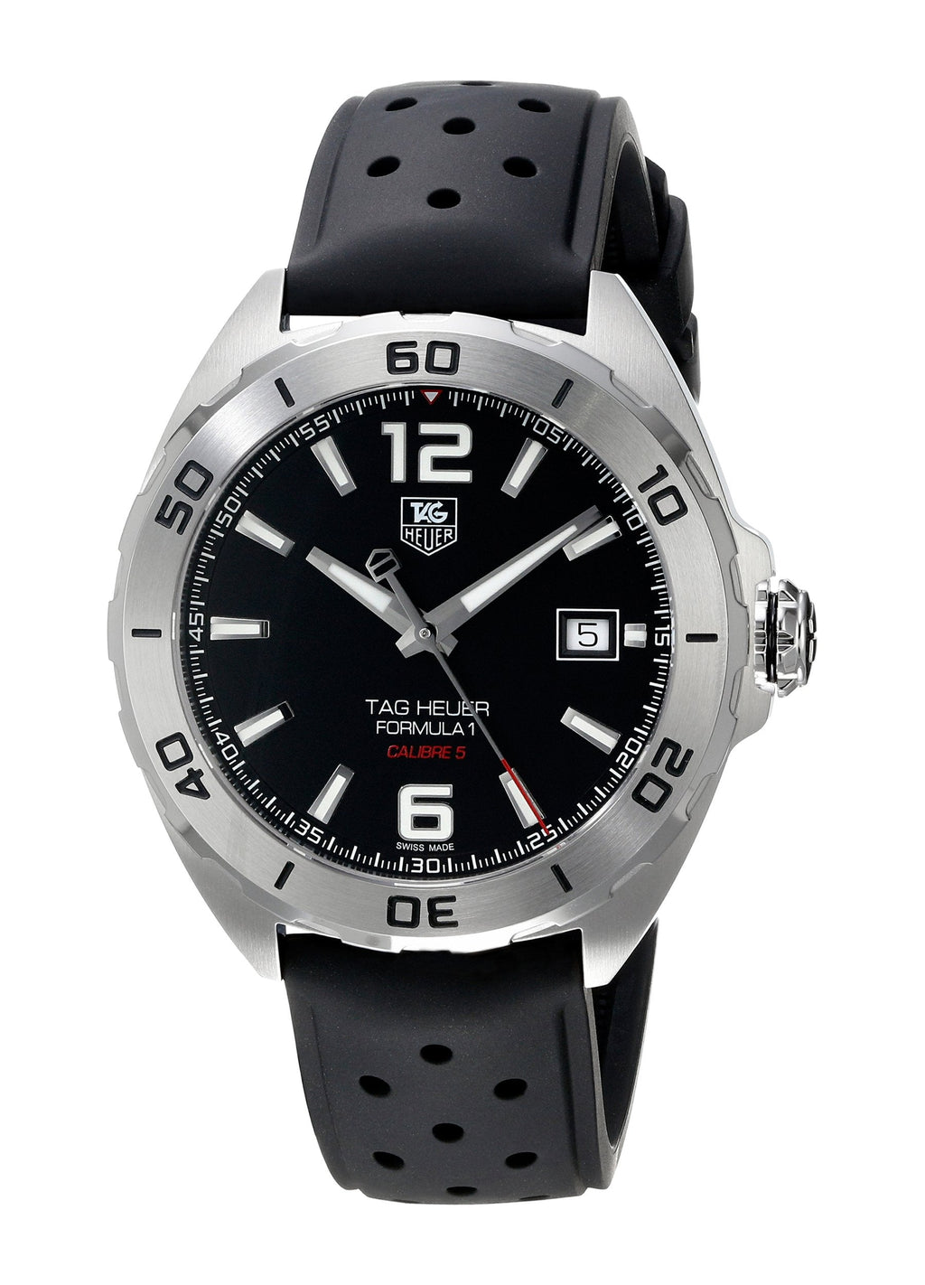 Tag Heuer Formula 1 Automatic Black Dial Black Rubber Strap Watch for Men - WAZ2113.FT8023