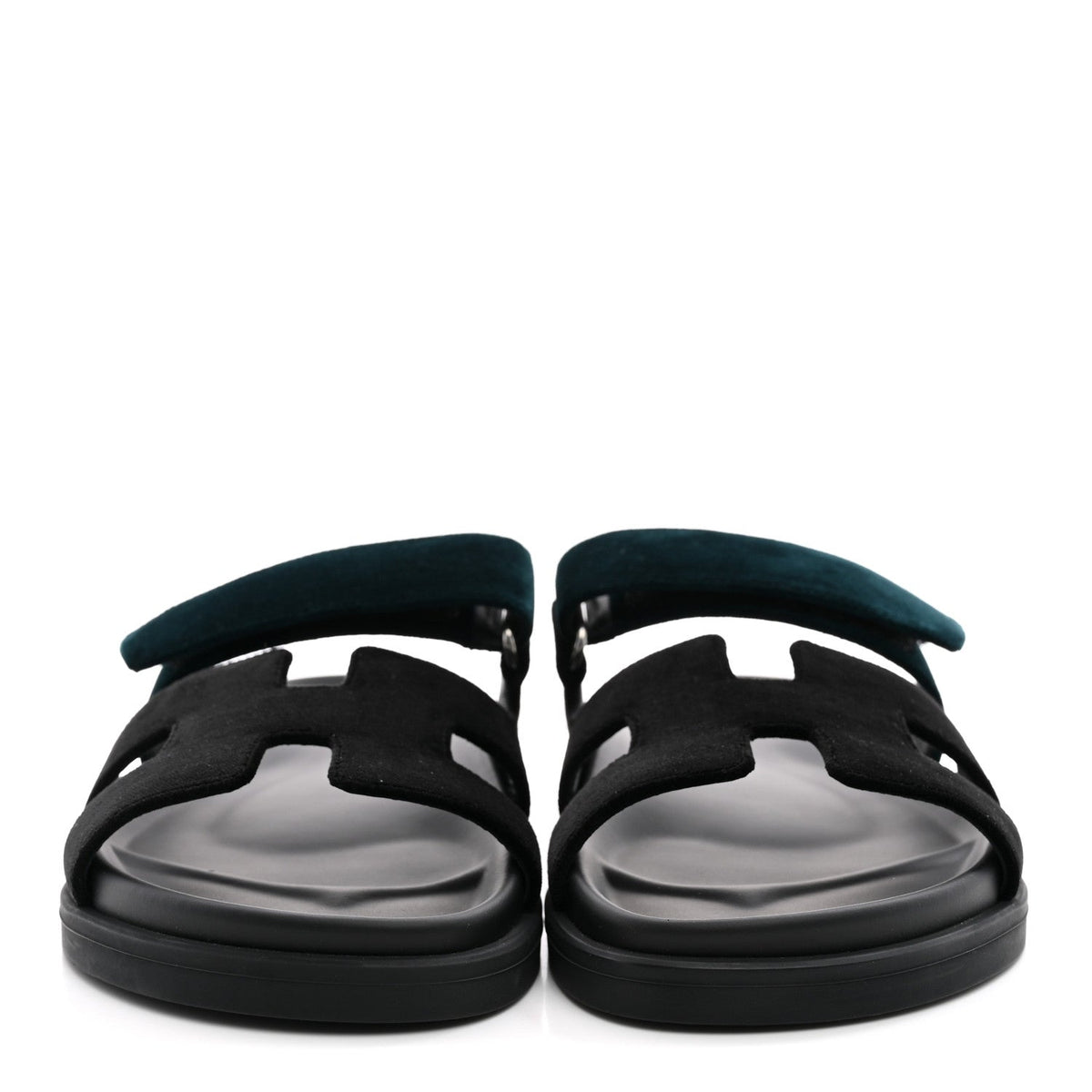 Velvet Womens Chypre Sandals Black Vert Mousse