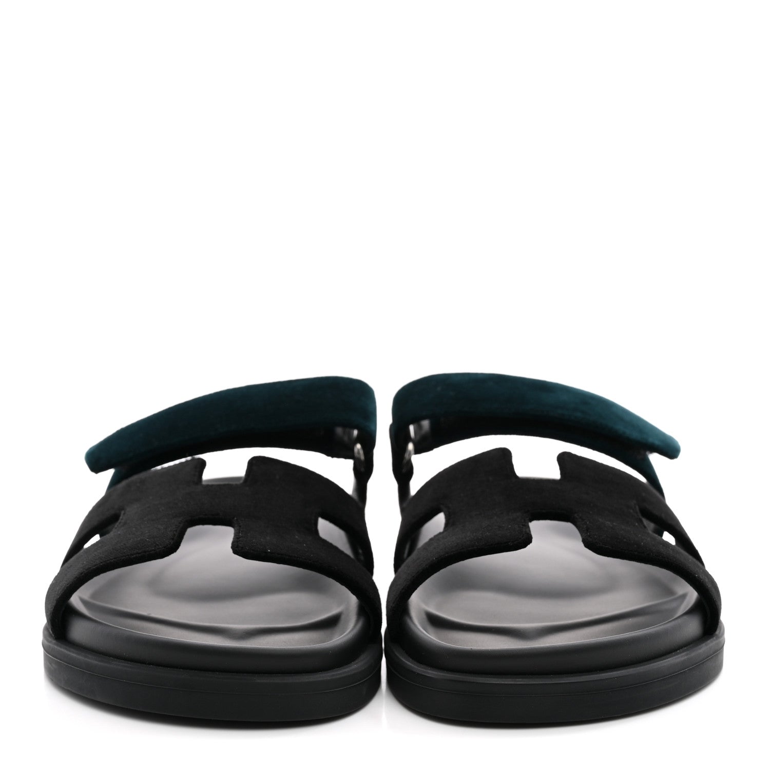 Velvet Womens Chypre Sandals 36 Black Vert Mousse