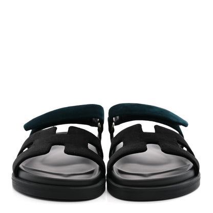 Velvet Womens Chypre Sandals Black Vert Mousse