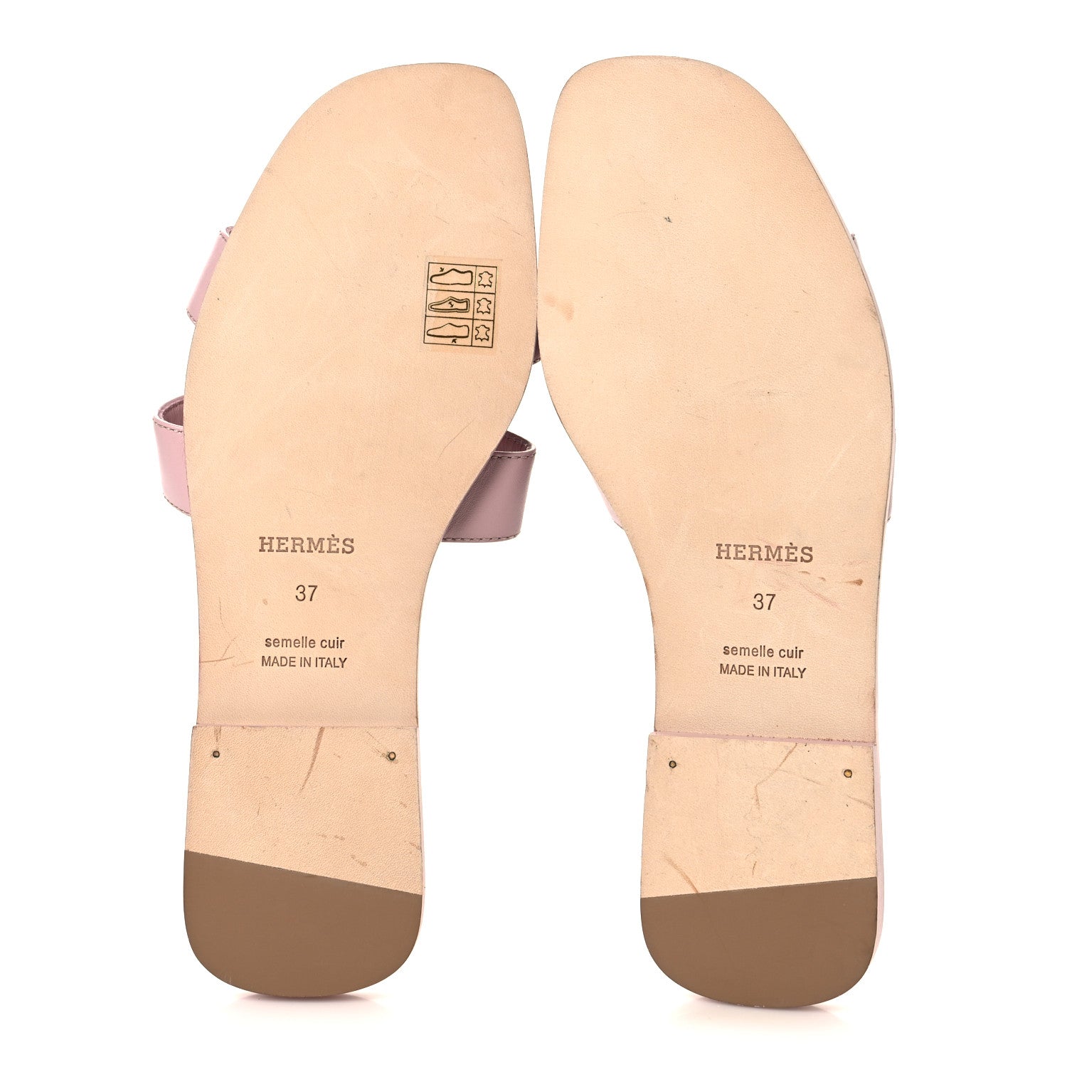 Calfskin Oran Sandals 37 Rose Cancan