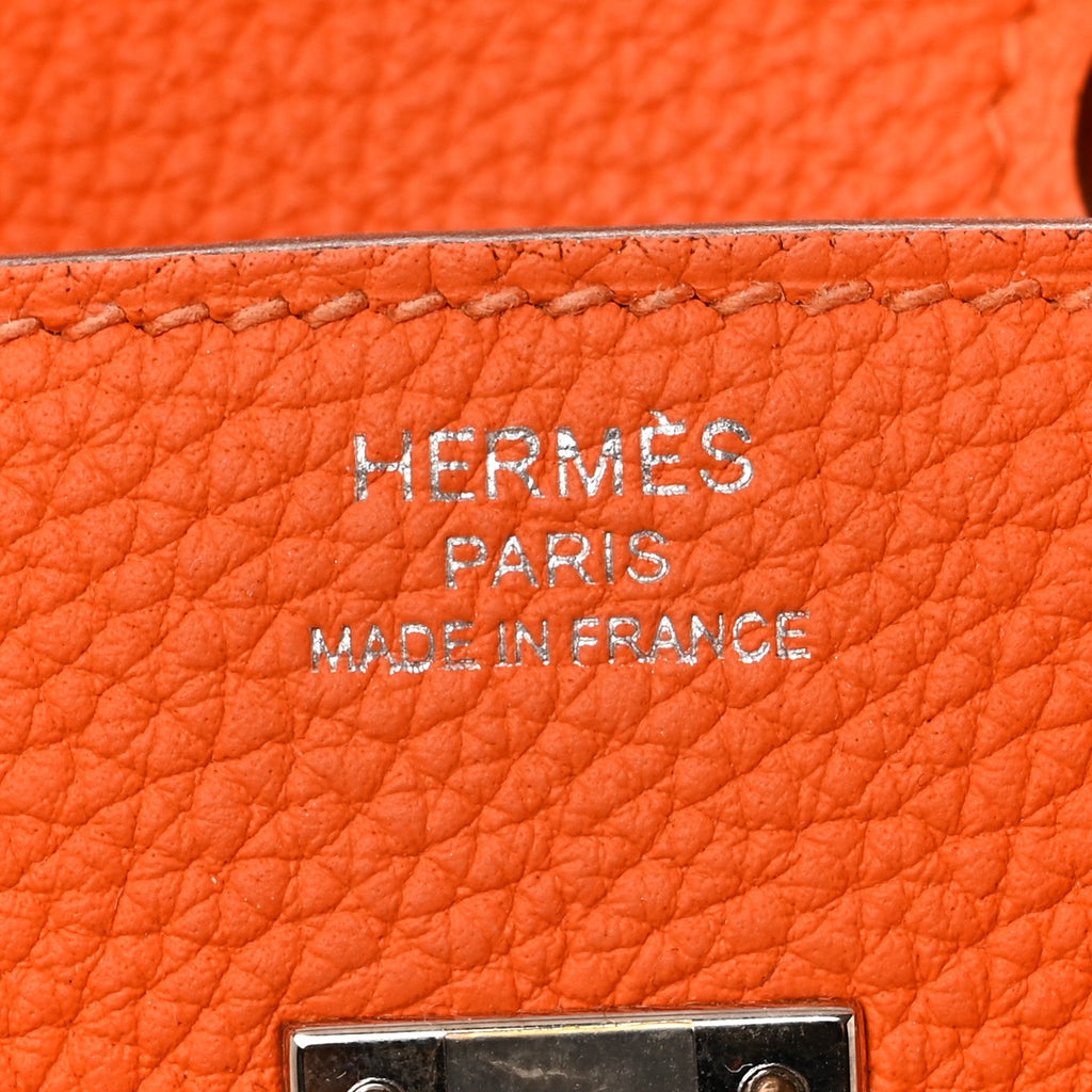 Togo Birkin 25 Orange Minium