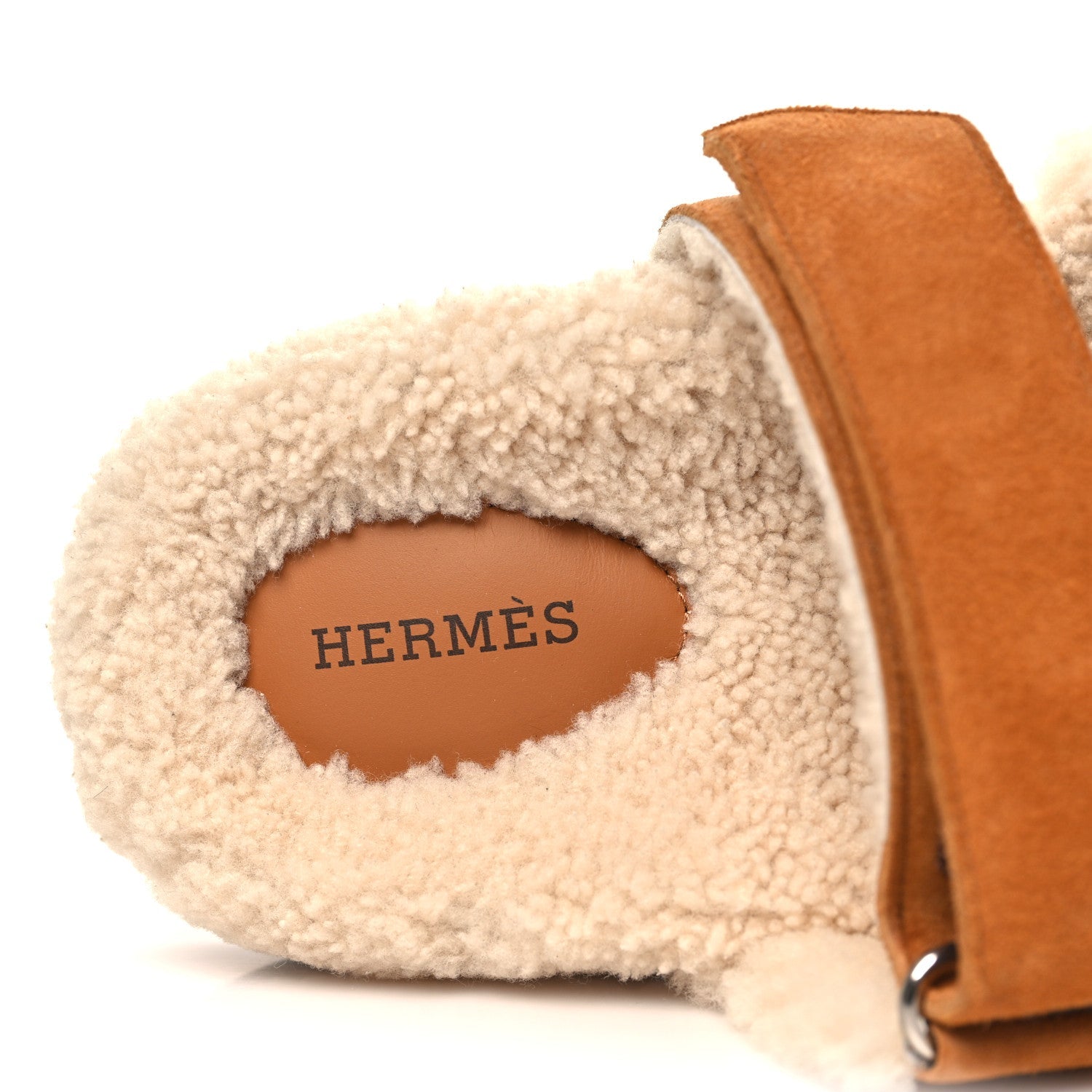 Suede Goatskin Woolskin Womens Chypre Sandals 39 Naturel Ecru