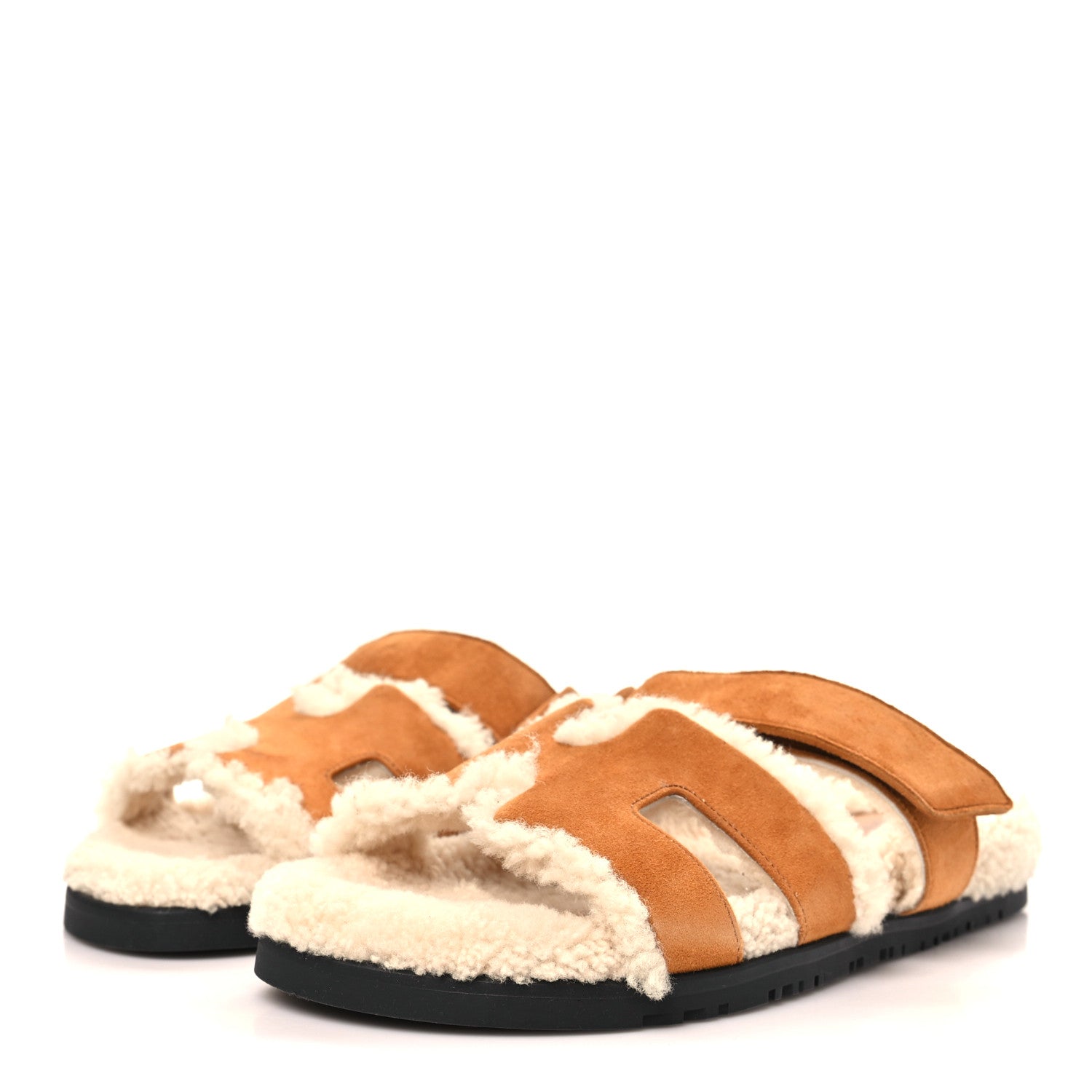 Suede Goatskin Woolskin Womens Chypre Sandals 39 Naturel Ecru