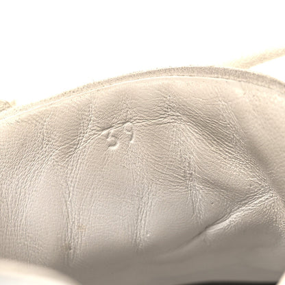 Calfskin Suede Goatskin Bouncing Sneakers White