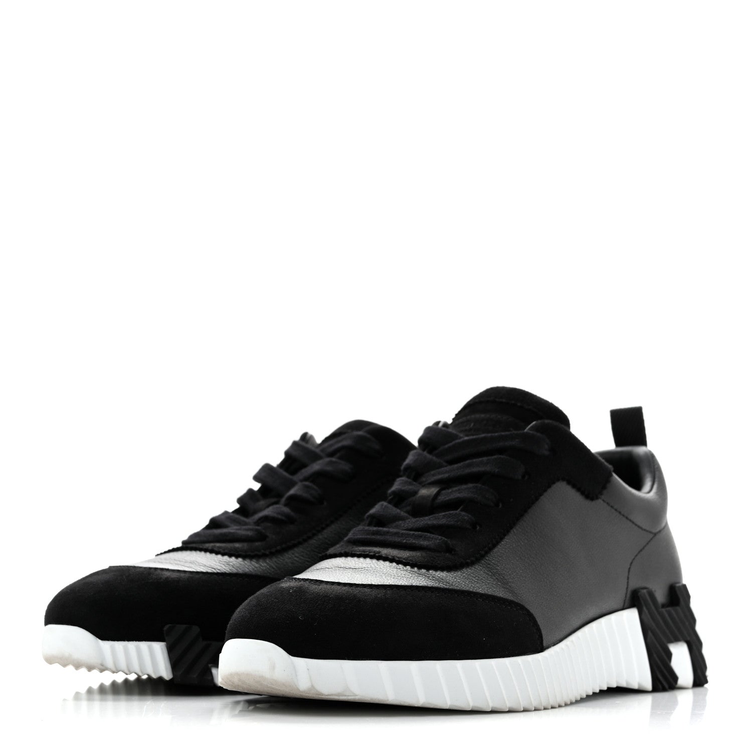 Goatskin Suede Goatskin Bouncing Sneakers 37 Black