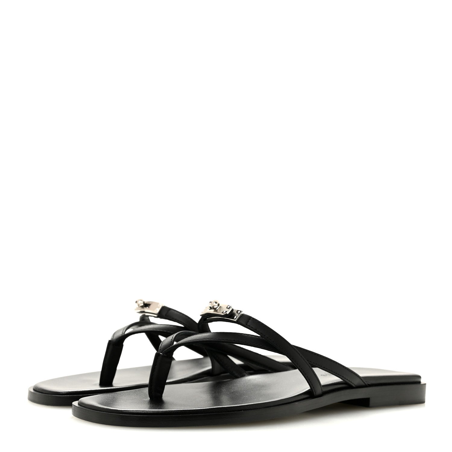 Calfskin Miss Sandals 36 Black