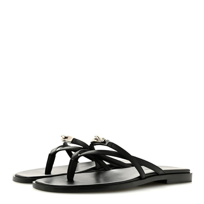 Calfskin Miss Sandals Black