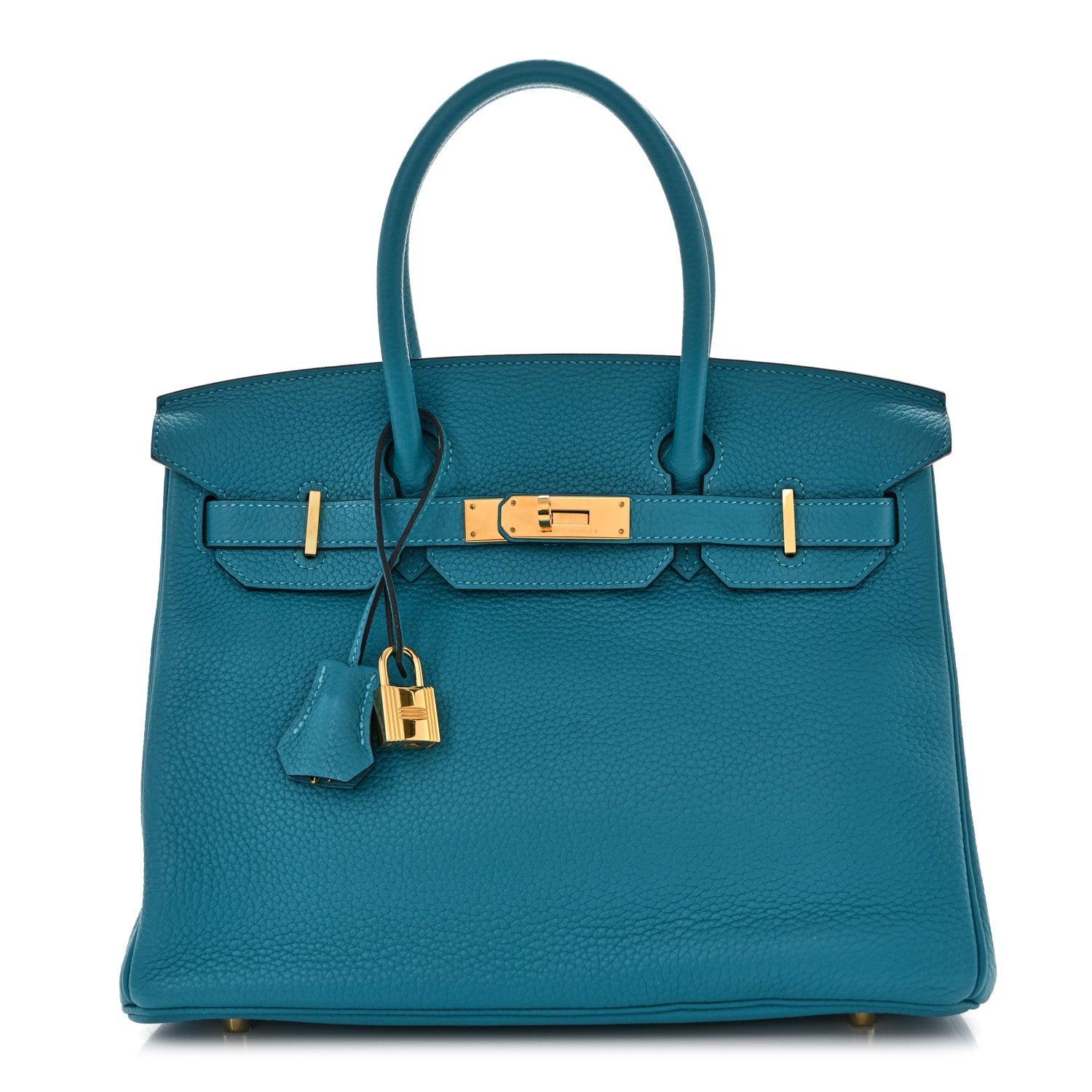 Taurillon Clemence Birkin 30 Turquoise