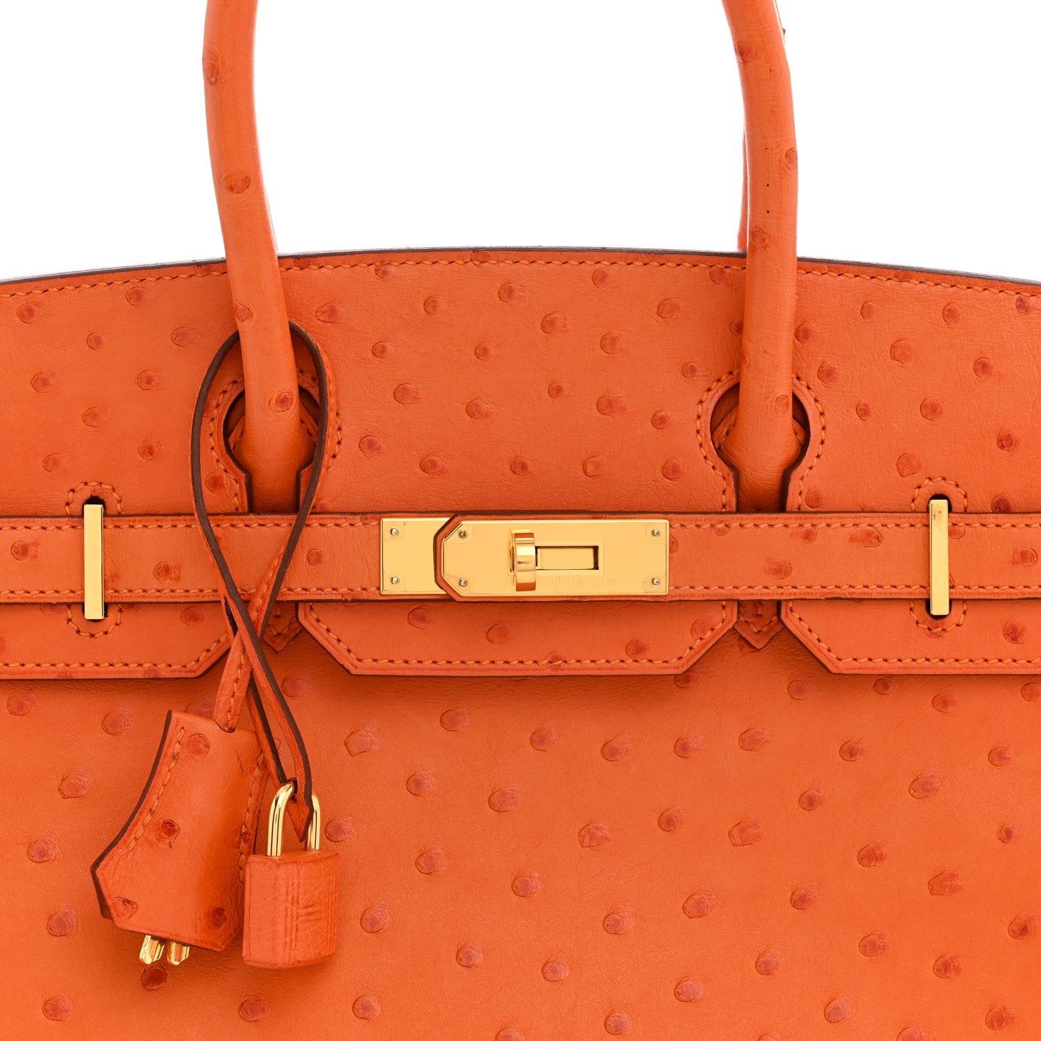 Ostrich Birkin 30 Orange