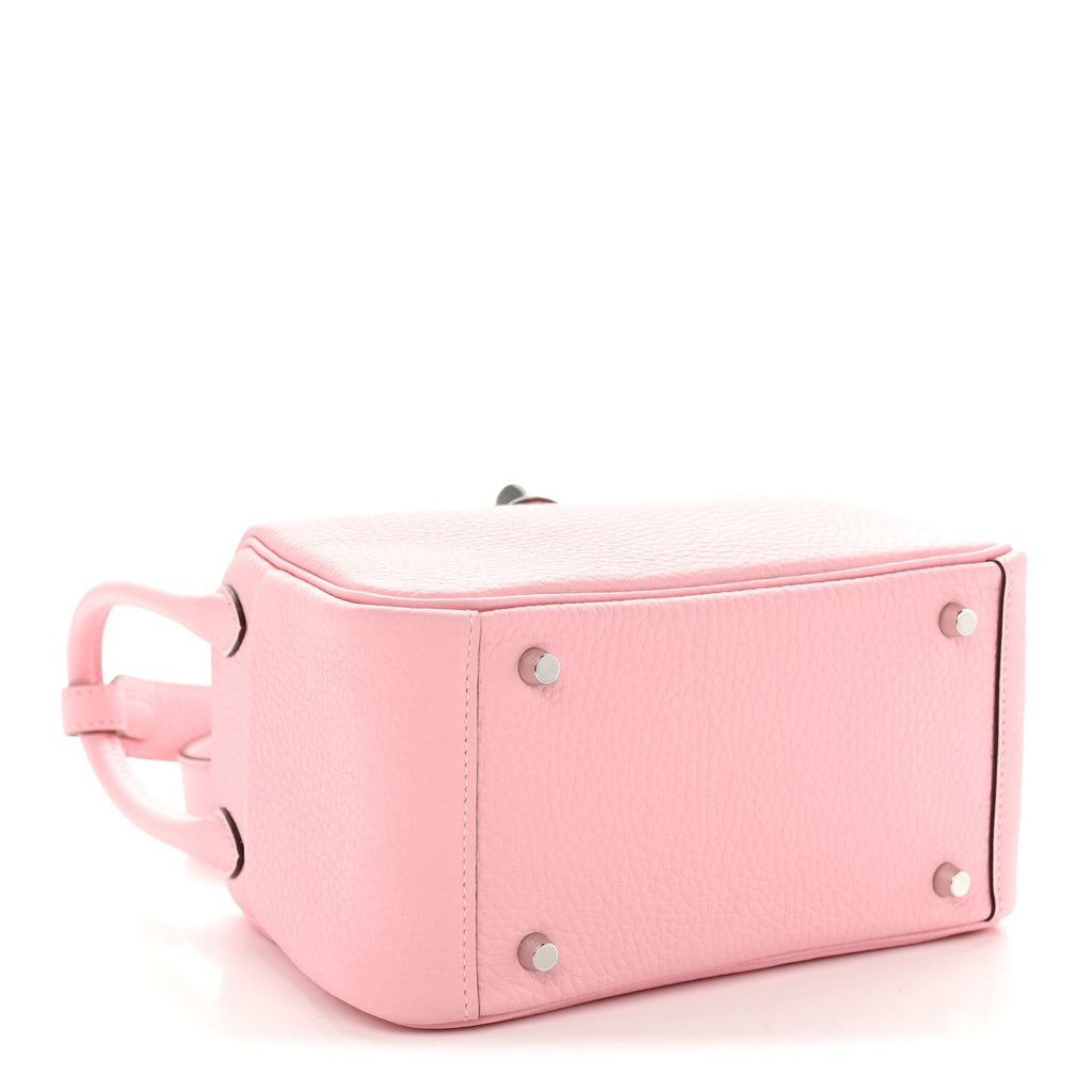 Taurillon Clemence Verso Mini Lindy 20 Rose Sakura Gris Perle