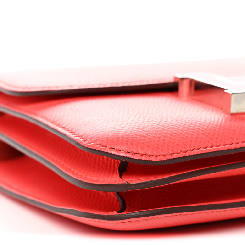 Epsom Enamel Constance 18 Rose Texas Rouge De Coeur