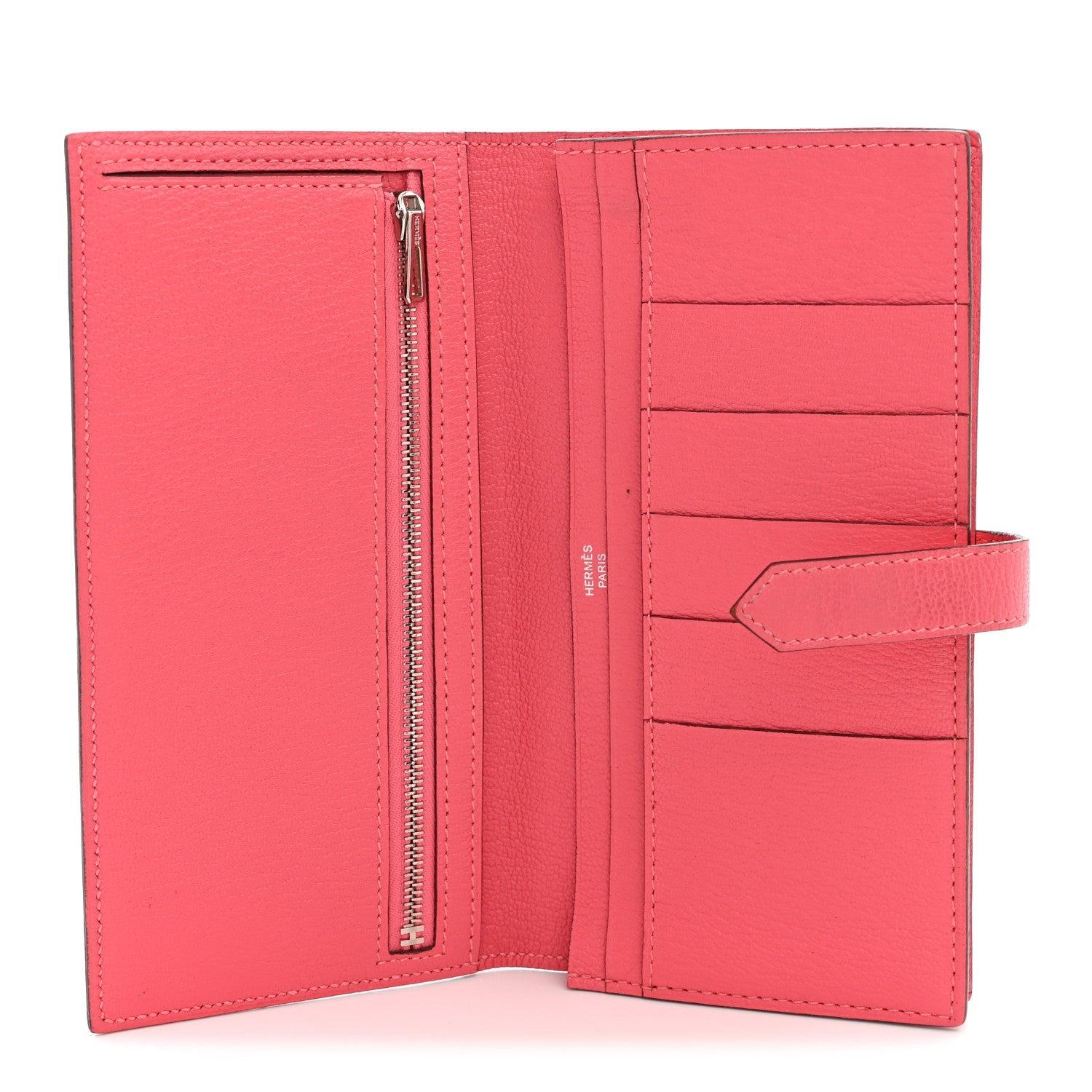 Chèvre Mysore Bearn Gusset Wallet Rose Lipstick