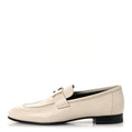 Goatskin Womens Paris Loafers 37.5 Beige Glaise