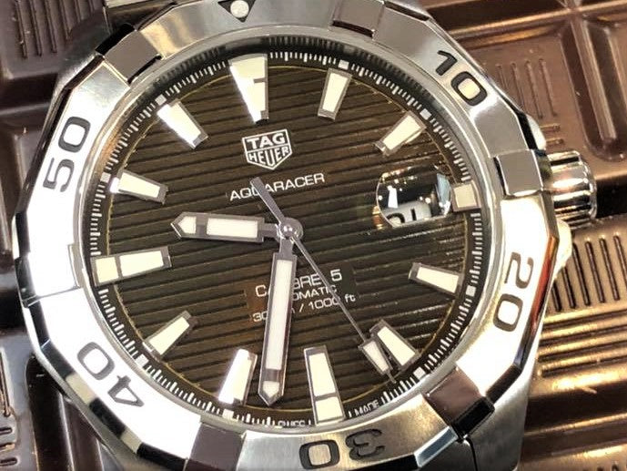Tag Heuer Aquaracer Sunray Brown Dial Watch for Men - WAY2018.BA0927