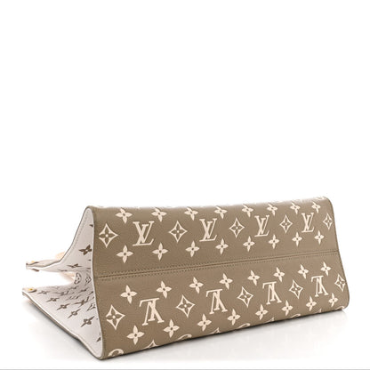 Empreinte Monogram Spring In The City Onthego MM Kaki Beige Cream