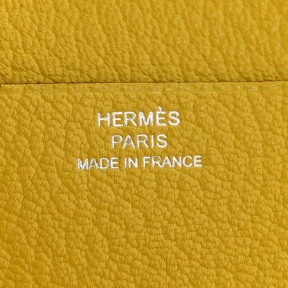 Chevre Mysore Mini In-The-Loop Card Holder Jaune De Naples