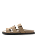 Suede Goatskin Womens Chypre Sandals 40.5 Beige Sable