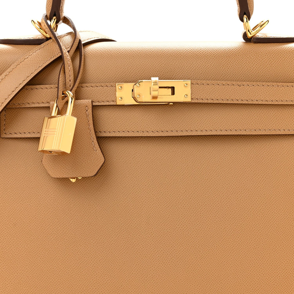 Madame Calfskin Verso Kelly Sellier 25 Biscuit White