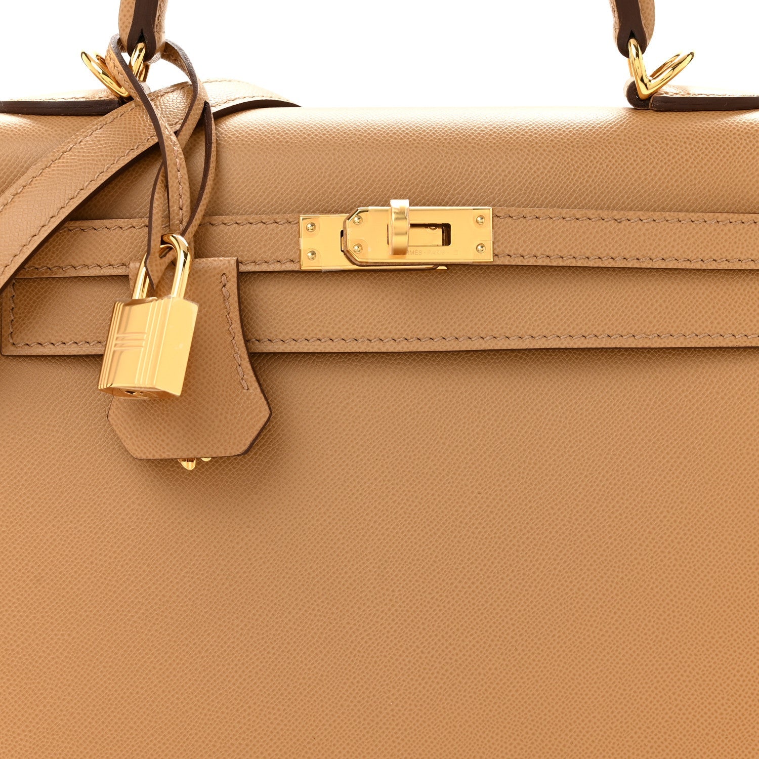 Madame Calfskin Verso Kelly Sellier 25 Biscuit White