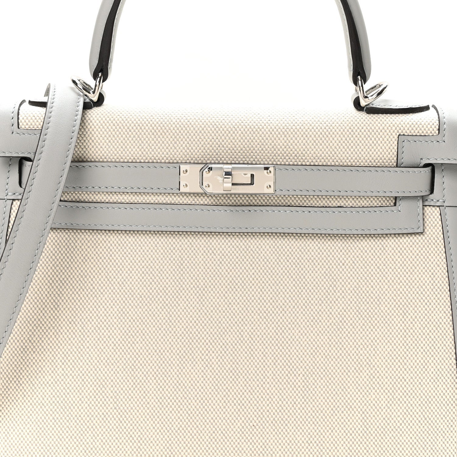 Toile H Swift Kelly Sellier 25 Ecru Bleu Glacier