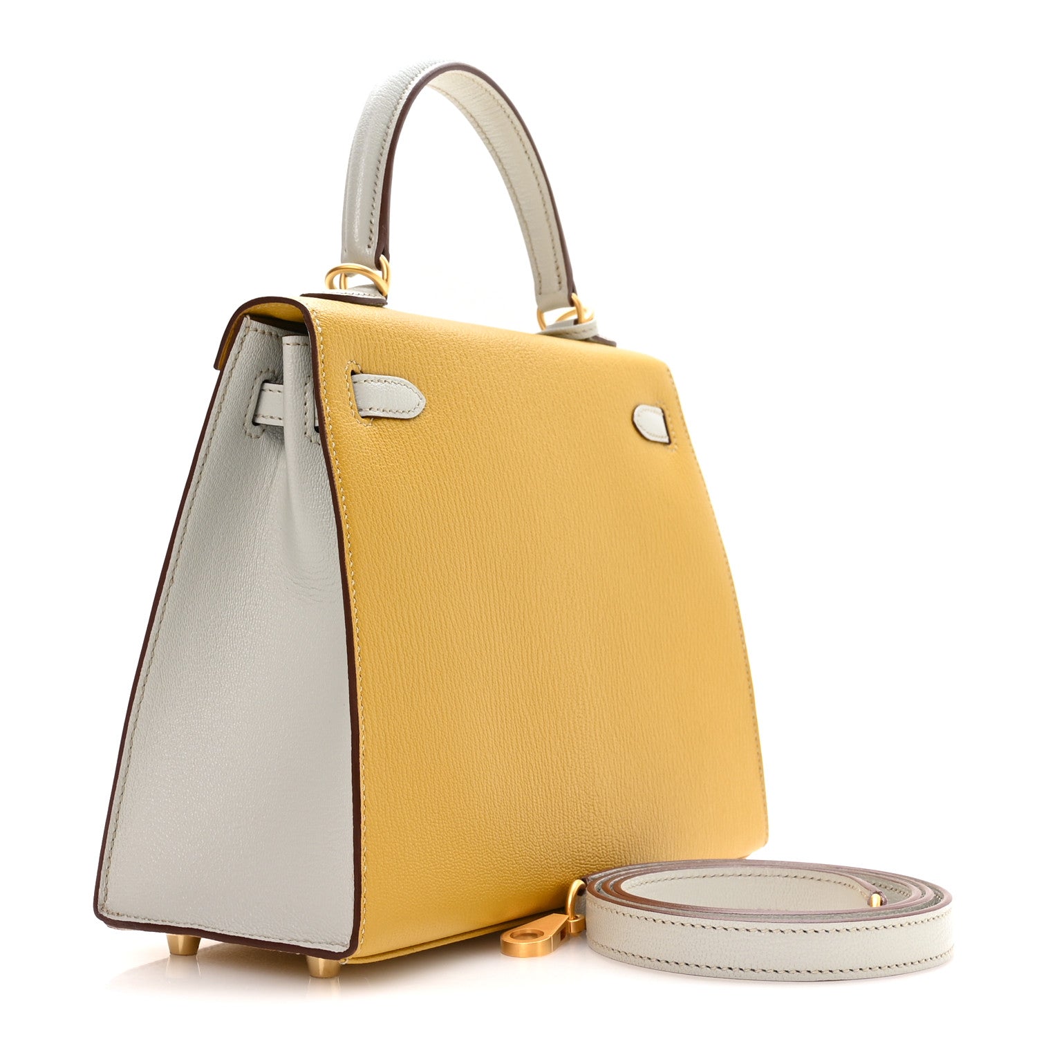 Chevre Mysore Horseshoe Kelly Sellier 25 Jaune Ambre Bleu Glacier