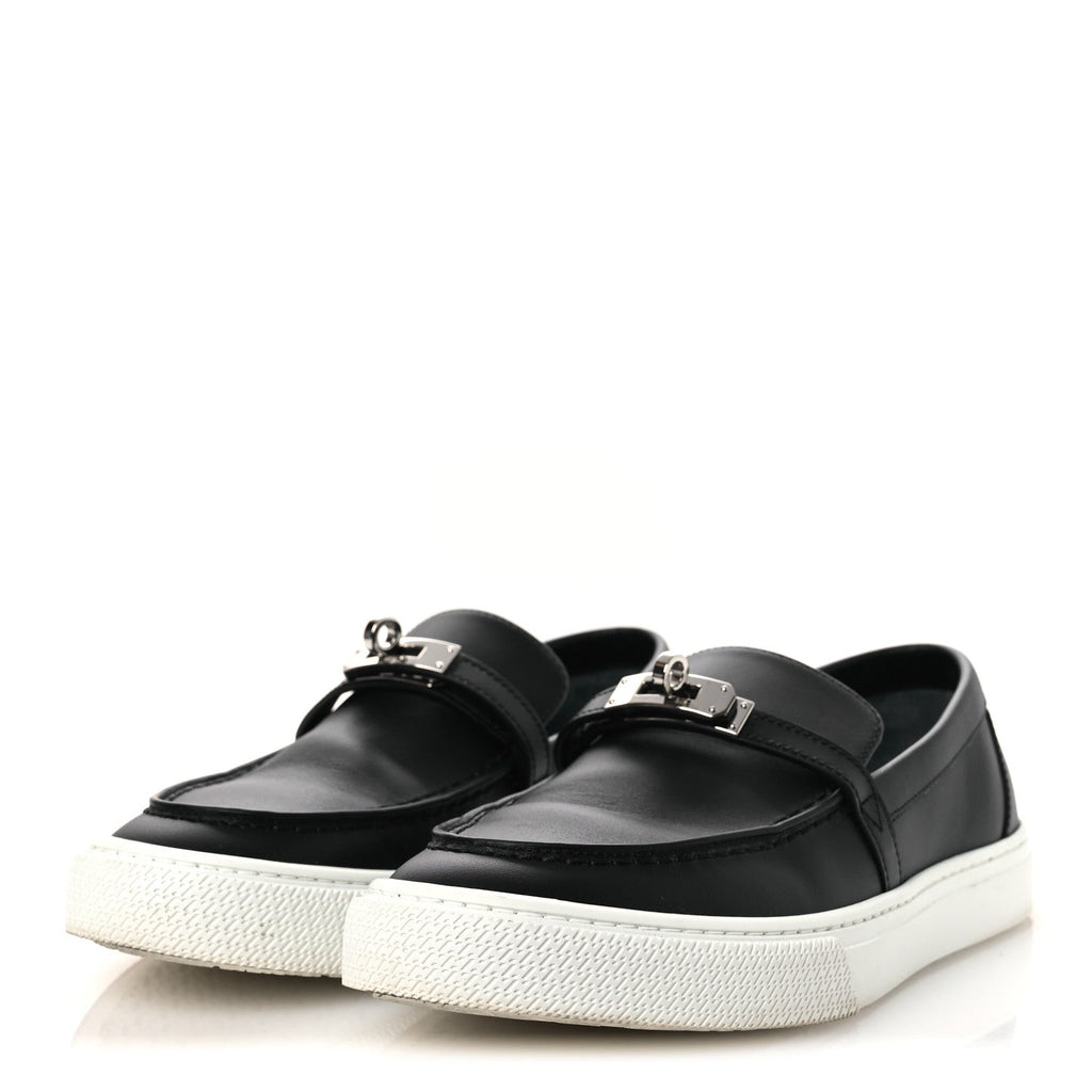 Calfskin Game Slip On Sneakers 39.5 Black