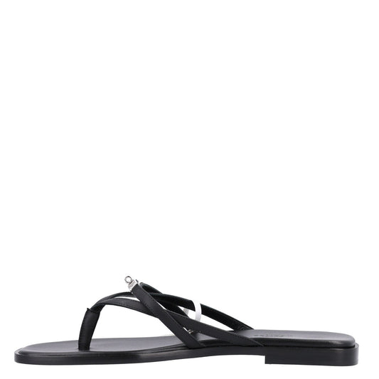 Calfskin Miss Sandals 39 Black