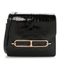Shiny Alligator Mini Sac Roulis Black