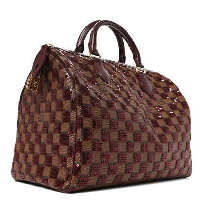 Damier Paillettes Speedy 30 Rouge