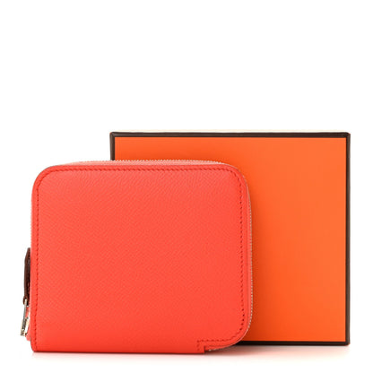Epsom Silk'In Compact Wallet Orange Poppy