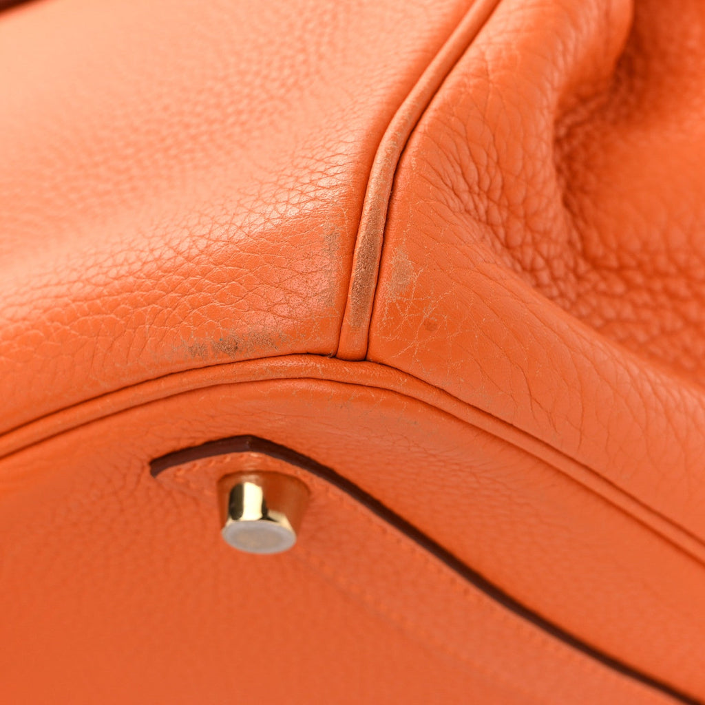 Taurillon Clemence Birkin 30 Orange