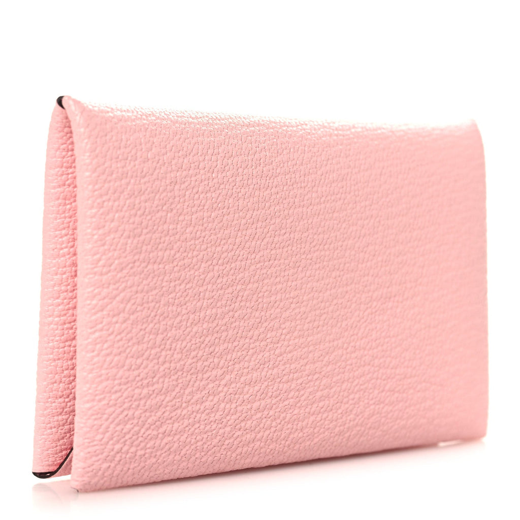Chevre Mysore Calvi Card Case Rose Darling
