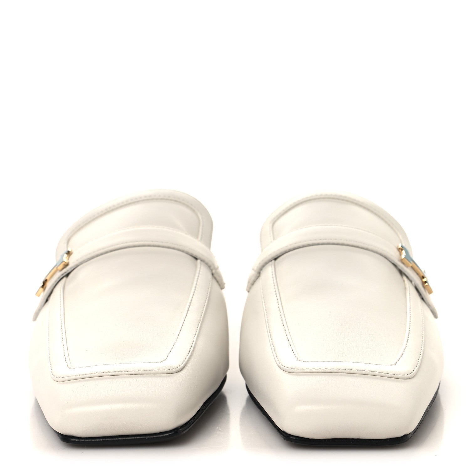 Calfskin Womens Groupie Mules 35 White