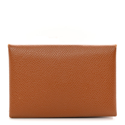 Epsom Calvi Card Case Gold