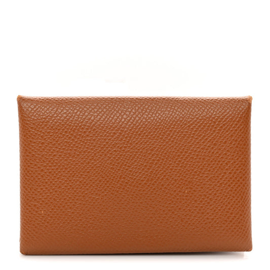 Epsom Calvi Card Case Gold