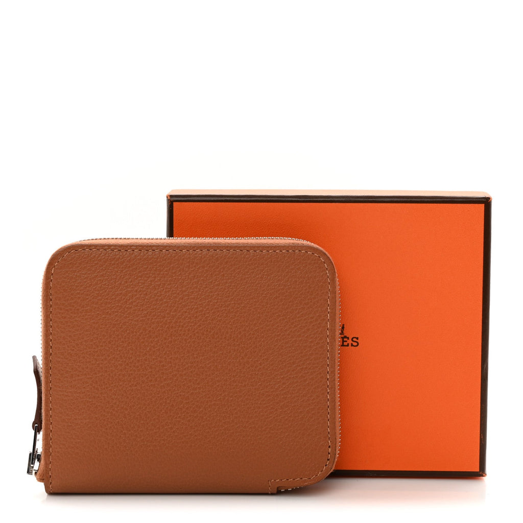 Evercolor Barenia Silk'In Compact Wallet Gold