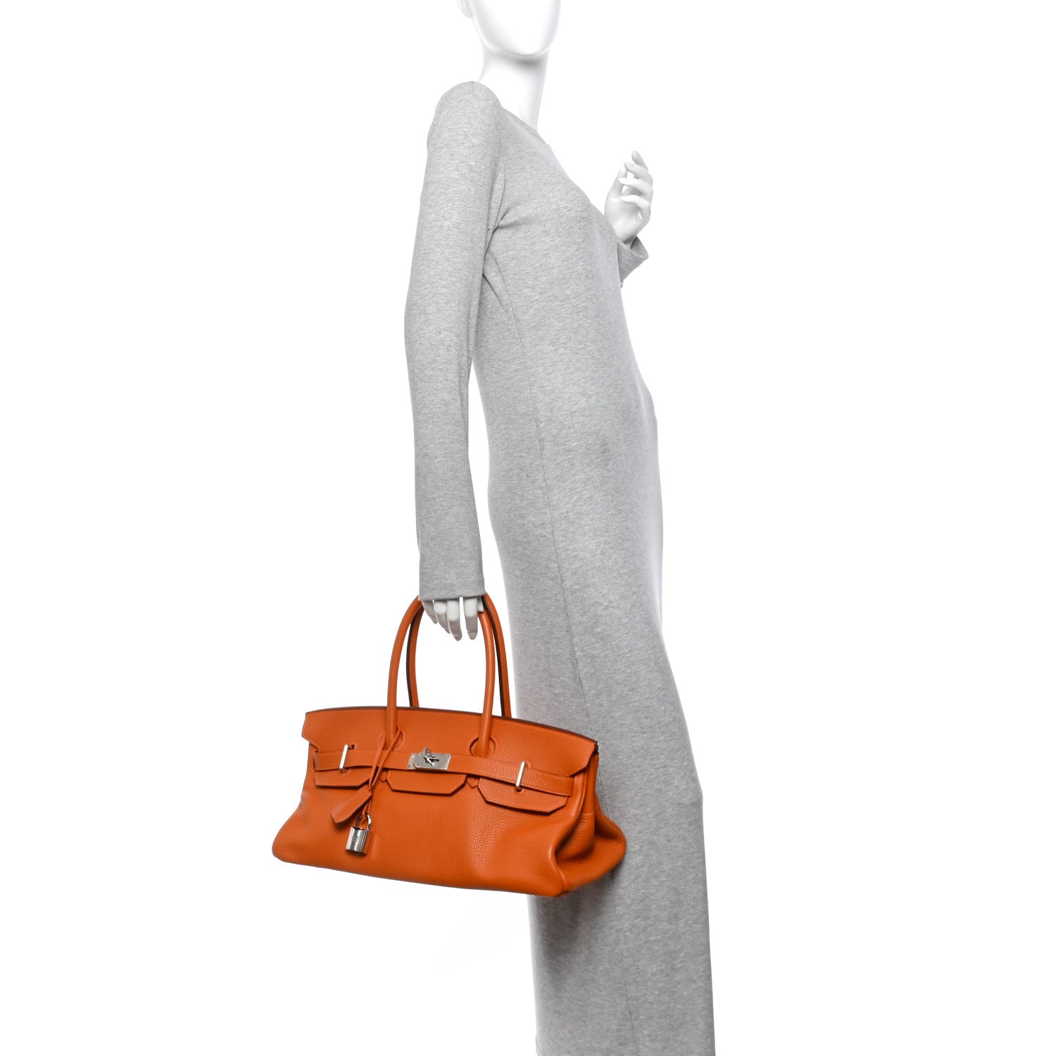 Taurillon Clemence JPG Birkin 42 Orange