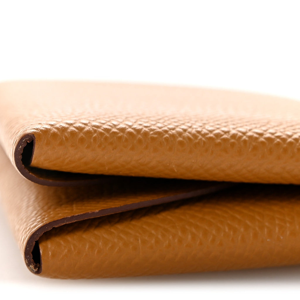 Epsom Calvi Duo Card Case Biscuit