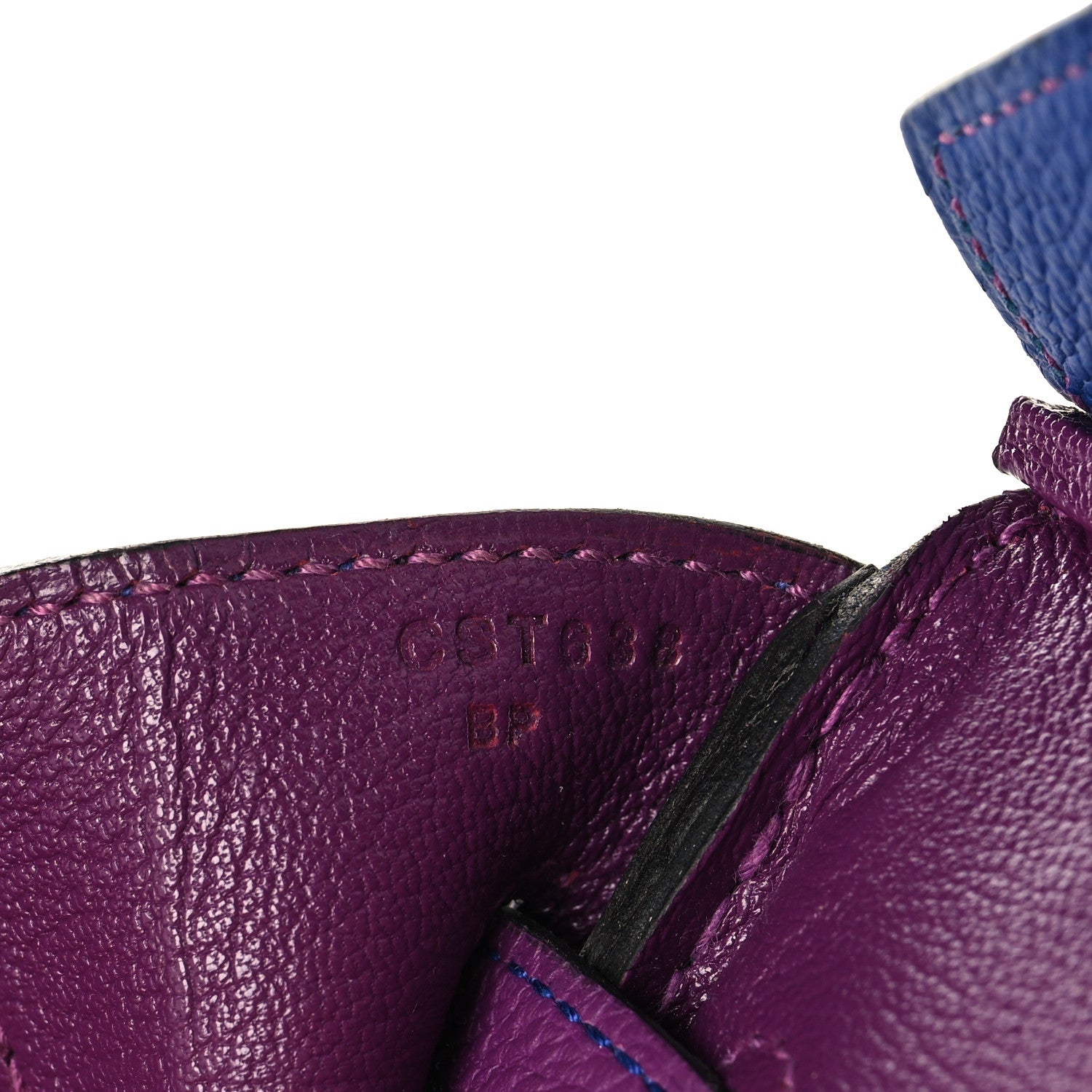 Togo Horseshoe Birkin 30 Blue Electrique Anemone