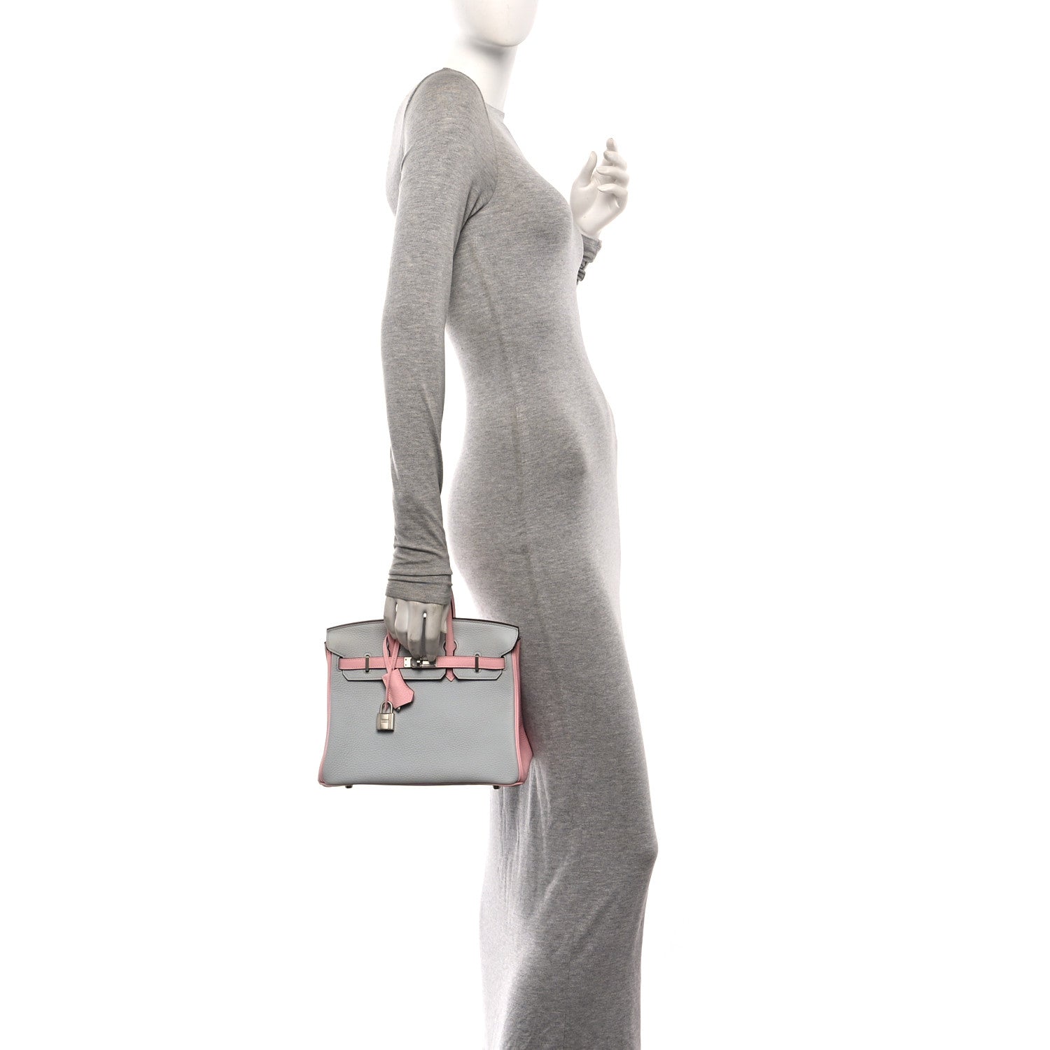 Togo Horseshoe Birkin 25  Bleu Pale Rose Sakura