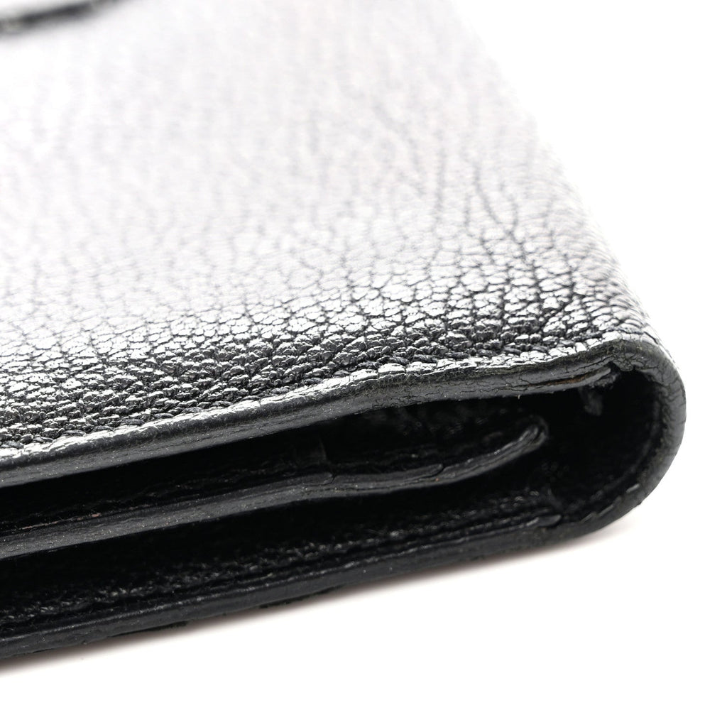 Chevre Mysore Bearn Gusset Wallet Black
